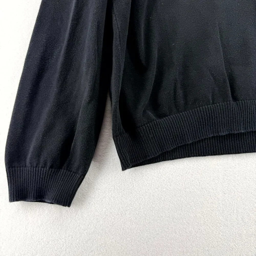 Lacoste VNeck Long Sleeve Light Weight Sweater Mens Size 6 XL‎ 100% Cotton